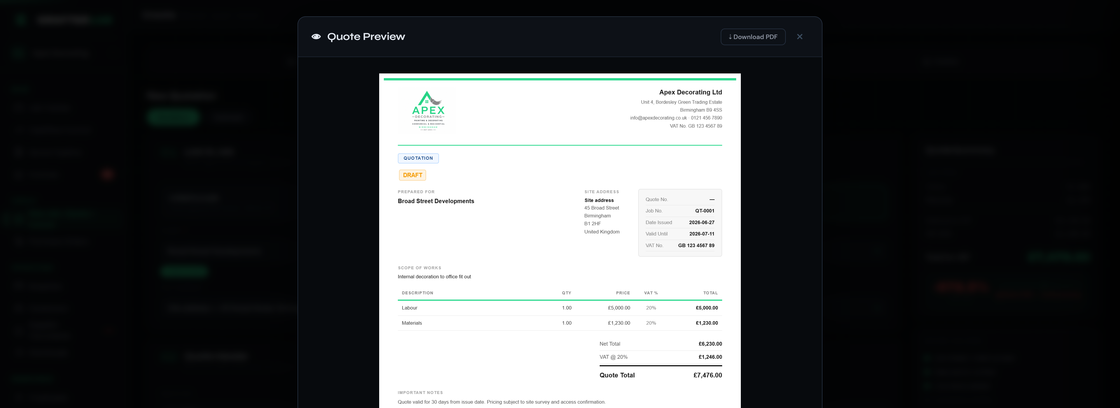 Quotes, Invoices & Estimates